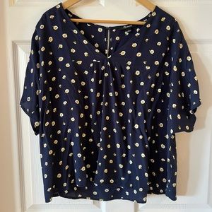 Floral short sleeved blouse